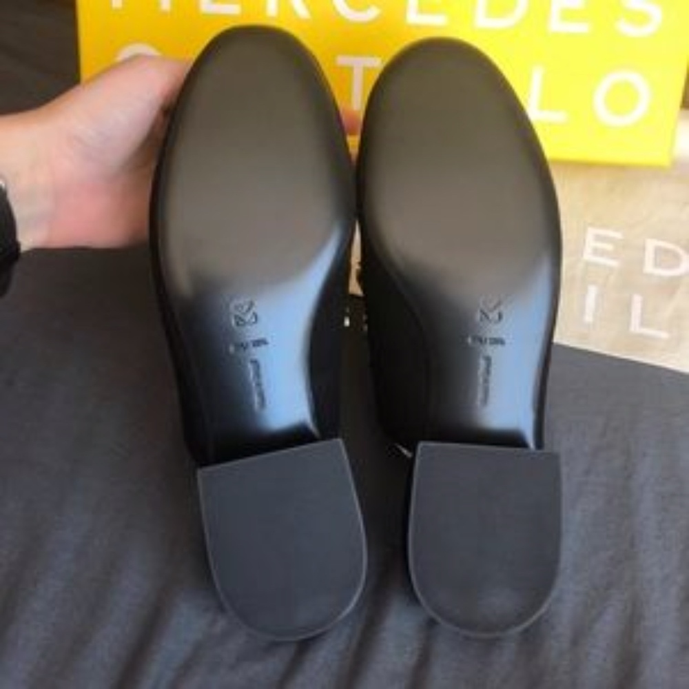 New $595 Mercedes Castillo Lucinda Mules Slides Mixed Metal Gold Silver 5.5 — image 4 of 8